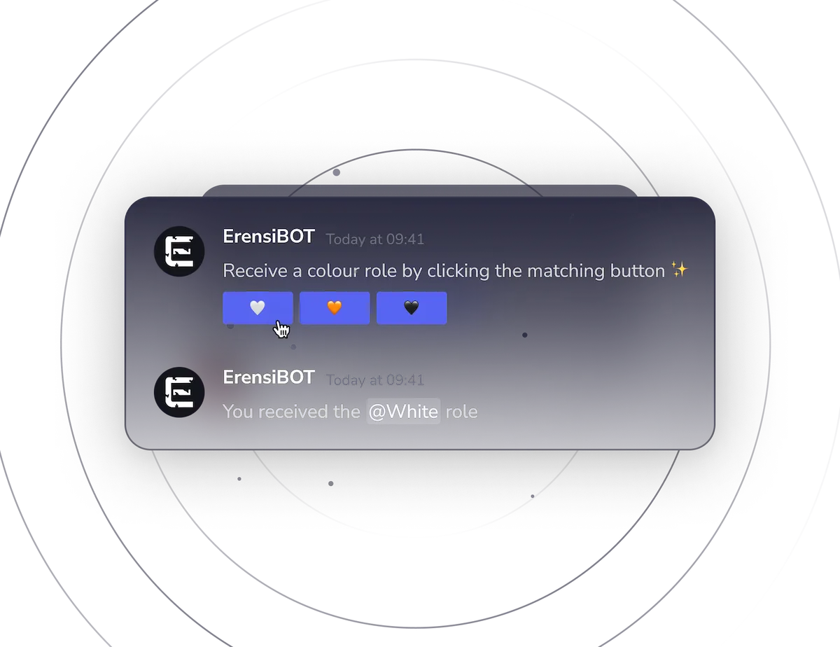 ErensiBOT Discord reaction role setup